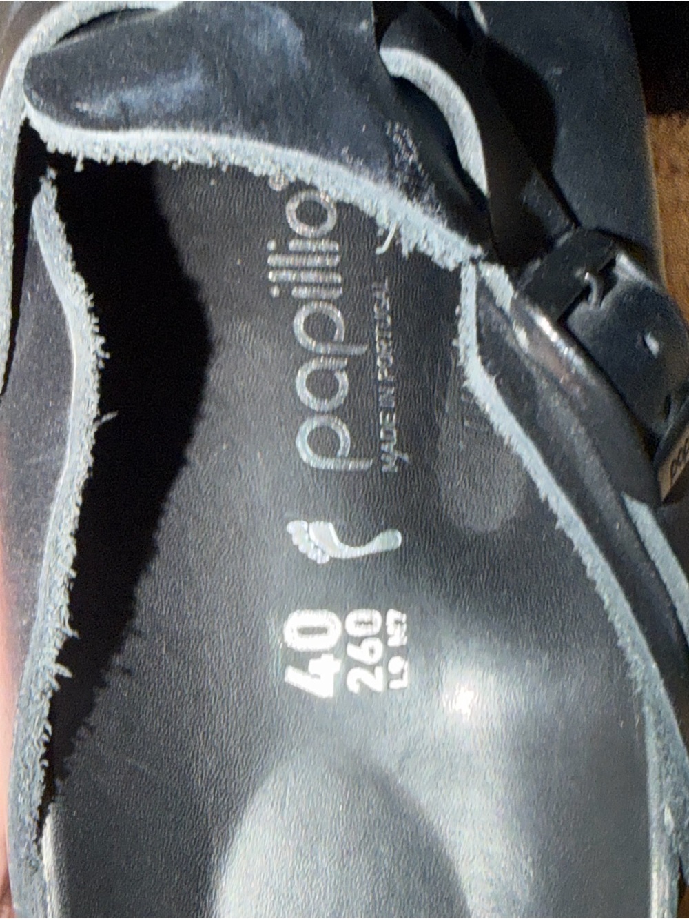 Birkenstock Papillio Boston Chunky Exquisite Leather Clogs Black Platform Sz 9 - Picture 5 of 6